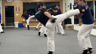 Practical Tang Soo Do  Sparring with Adjusted Intensity [upl. by Rockie716]