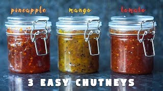 3 Easy Chutney Recipe  Sweet and Spicy  Hungry for Goodies [upl. by Fisoi]