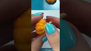 Miniature dirty pumpkin with polymer clay 🎃 paid tutorial preview [upl. by Vasya966]