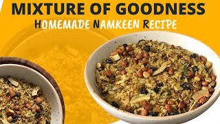 Healthy HomeMade Namkeen Recipe  Mixture Of Goodness  How to make Oats amp Poha ready to eat snacks [upl. by Yenetruoc]