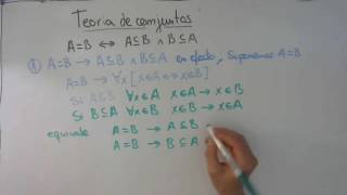 Demostración de la igualdad de Conjuntos [upl. by Kelcey]