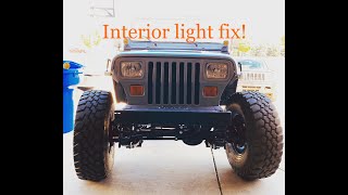 Jeep Wrangler yj interior light fix [upl. by Carrnan825]