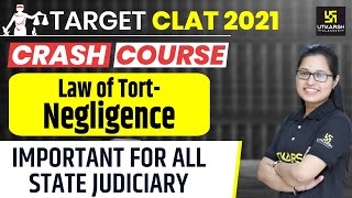 CLAT 2021  Law of Tort  Negligence  Legal Reasoning  Shivani Maam [upl. by Darees]