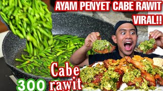 MUKBANG AYAM PENYET 300 CABE RAWIT IJO ALA TANBOY KUN [upl. by Ferreby]