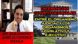 quotDIFERENCIAS ENTRE EL ORGANISMO JUDICIAL Y LOS DEMÁS ORGANISMOSquot DR ALEJANDRO JOSÉ GUTIÉRREZ DÁVILA [upl. by Namreh]