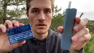 Cigarette Smoker Uses a HeatNotBurn Device for the First Time [upl. by Yasu]