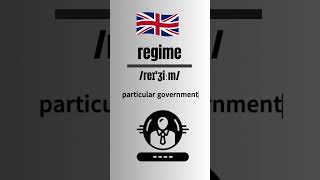 How to Pronounce regime in EnglishBritish Accent britishpronounciation britishaccent [upl. by Fording]