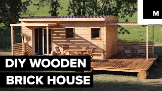 DIY wooden brick house [upl. by Amadeus]