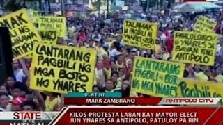 SONA Kilosprotesta laban kay Mayorelect Jun Ynares sa Antipolo patuloy pa rin [upl. by Noryb]