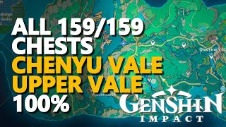 All Chests Chenyu Vale Upper Vale 100 Exploration Genshin Impact [upl. by Emilee]