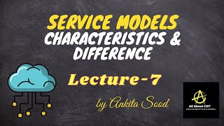 Service models Characteristics and difference Cloud Computing  Lec7 Ankita Sood [upl. by Ithaman]