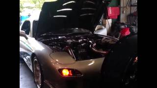 RX7 FD Full bridgeport 73mm Borg warner dyno [upl. by Ihcehcu142]