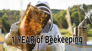 Becoming a Beekeeper  Day 1 till Day 365  my first Honey Harvest  1 year of Keeping bees [upl. by Hgielrak]