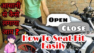 Easy way to seat open and fix  how to fix Mt 15 seat easily  how to open seat Mt 15 BS6 2020 [upl. by Laehcor]