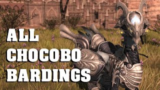 FFXIV All Chocobo Bardings ARRSHB [upl. by Eleets829]