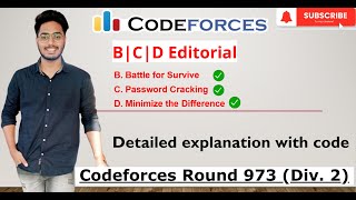 Codeforces Round 973 Div 2  B  C  D  Editorials  D Minimize the Difference  Solutions [upl. by Aramois801]