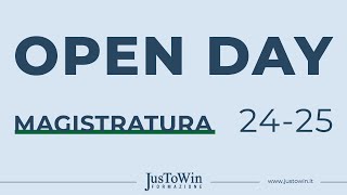 Open Day Corso Ordinario Magistratura 2425 [upl. by Navar]