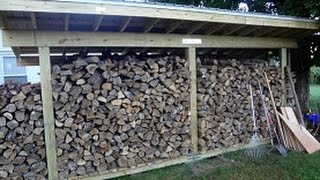 How to Build a Firewood Shed By Yourself [upl. by Genesa]