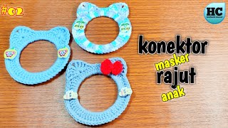 Diy Konektor Masker Rajut  How To Make A Simple Mask Connector [upl. by Mcwherter279]