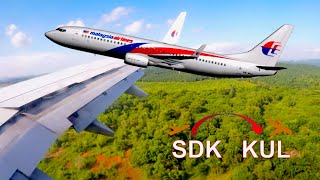 ☀️ SCENIC VIEWS Malaysia Airlines  Sandakan to KL  Full Flight Experience 🇲🇾✈️ [upl. by Drarehs649]