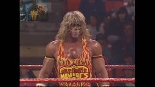 UNRELEASED Tag Match Ultimate Warrior amp Bret Hitman Hart Vs Papa Shango amp Kamala 13th Oct 1992 [upl. by Asnarepse238]