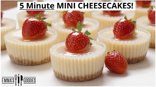 EASY 5 Minute MINI CHEESECAKE RECIPE  How to make Mini Cheesecakes [upl. by Amikan456]