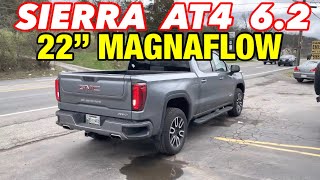 2020 GMC Sierra At4 62L V8 DUAL EXHAUST w 22quot MAGNAFLOW [upl. by Ecirahs557]