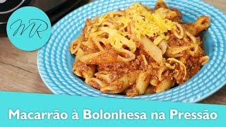 Macarrão à Bolonhesa Express na Panela de Pressão Elétrica  Receitas na Pressão [upl. by Chyou638]