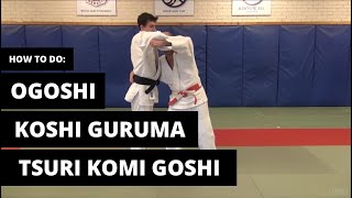 How to do Ogoshi  Tsuri Komi Goshi  Koshi Guruma [upl. by Nylyoj]