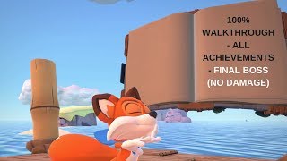 Super Luckys Tale  Gilly Island  100 Walkthrough  All Achievements  Final Boss No Damage [upl. by Aimac28]