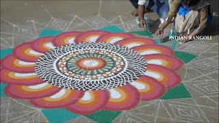 Indian Rangoli Got First Prize in Rangoli Competition  Ever Green Rangoli  Traditional Rangoli [upl. by Tatia]