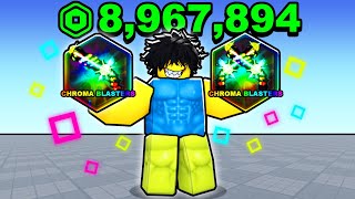 I Spent 4534741 For NEW DUAL CHROMA BLASTERS In Blade Ball [upl. by Oirevas]