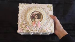 GDT FERNLI DESIGNS Vintage Style Recipe Box September 2016 [upl. by Matelda]