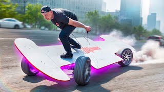 We make an enormous motorized skateboard out of Lada parts [upl. by Feeney]