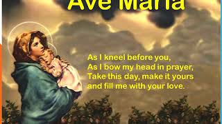 Ave Maria Gratia Plena English Lyrics [upl. by Lindberg]