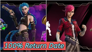 Arcane Jinx Skin amp Arcane Vi Skin RETURN RELEASE DATE in Fortnite Item Shop [upl. by Allertse456]