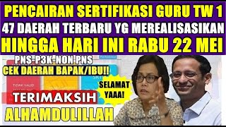 🔴PENCAIRAN SERTIFIKASI TW 1 2024 PNS P3K DAN NON PNS CEK DAERAH YANG SUDAH MEREALISASIKANNYA [upl. by Sallyann58]