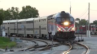 RTA Metra 2003 MP36PH3S Locomotive BiLevel PushPull Metra Rail Train 409 at Blue Island Station [upl. by Sansbury881]