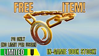 FREE INGAME LIMITED HOW TO GET THE GAMER CHAIN IN FREE UGC GAME OPERA GX EXCLUSIVE ITEM  ROBLOX [upl. by Odnomar366]