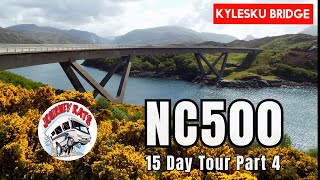 NC500 Part 4 Scourie Campsite Bone Caves Gairloch Harbour [upl. by Grishilde47]