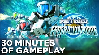 Metroid Prime Federation Force  Tráiler de lanzamiento Nintendo 3DS [upl. by Ahsener217]