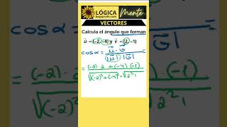 Ángulo que forman dos vectores producto escalar maths begoprofe aprendematematicas [upl. by Tessie809]