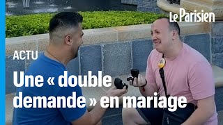 « Ils ont eu la même idée »  ce couple se demande en mariage en même temps à Disneyland [upl. by Leonor398]