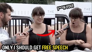 Woke Woman Has A Meltdown Over Other People Having Free Speech [upl. by Lunetta]