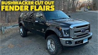 Bushwhacker cut out fender flares f350 [upl. by Hanavas597]