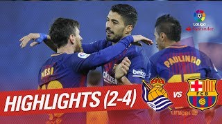 Resumen de Real Sociedad vs FC Barcelona 24 [upl. by Yevette]