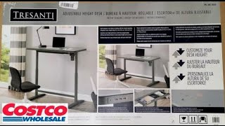 🇨🇦Tresanti Powered Adjustable Height Motorized Standing Desk CostCoSit Stand Desk Unboxing amp Setup [upl. by Yob]