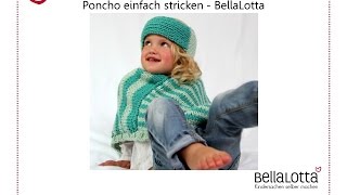 Poncho einfach stricken  Stricken lernen für Anfänger [upl. by Quenna610]