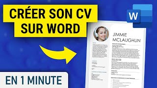 Créer son CV facilement sur Word [upl. by Kenlay351]