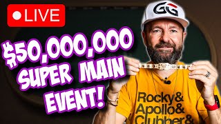 50000000 SUPER MAIN EVENT  Day 1 WSOP PARADISE [upl. by Nyliak106]